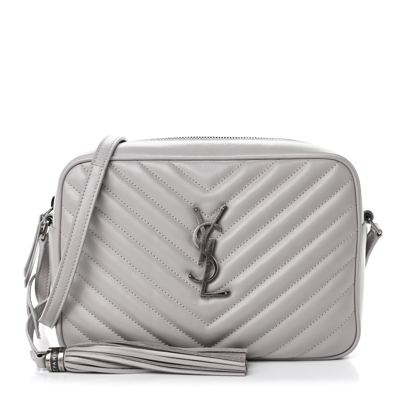 Saint Laurent Calfskin Matelasse Monogram Lou Camera Bag Granite 1 of 4
