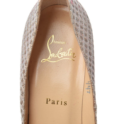 Christian Louboutin Glitter New Very Prive 120 Pumps 38.5 Silver Gold 6 of 16