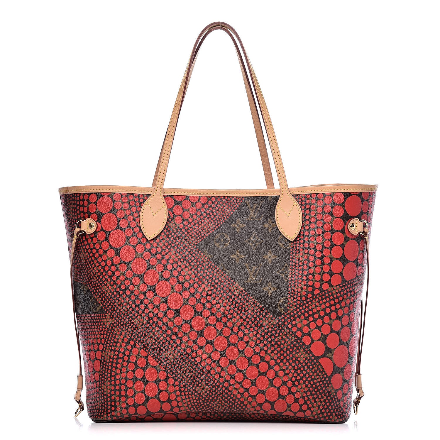 Louis Vuitton Monogram Kusama Waves Neverfull MM Red 1 of 11