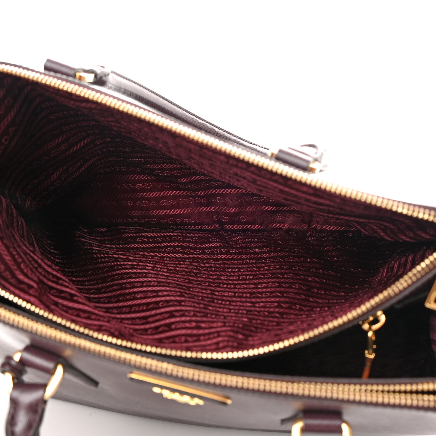 Saffiano Lux Large Galleria Double Zip Tote Granato