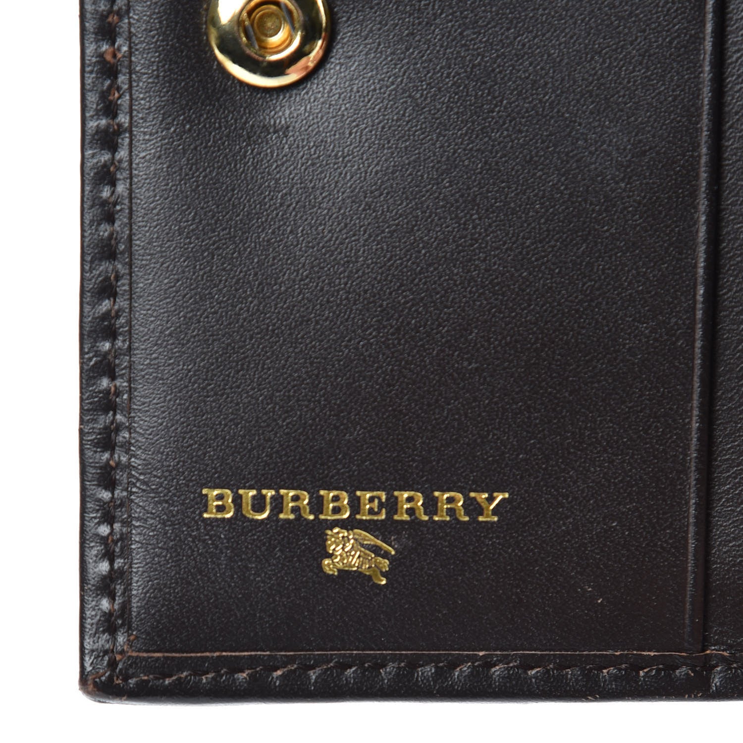 Burberry Haymarket Check Compact Wallet Chocolate 6 of 11
