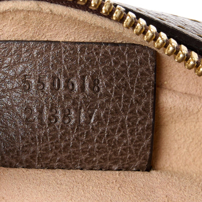 Gucci GG Supreme Monogram Web Mini Ophidia Round Shoulder Bag Brown 7 of 11