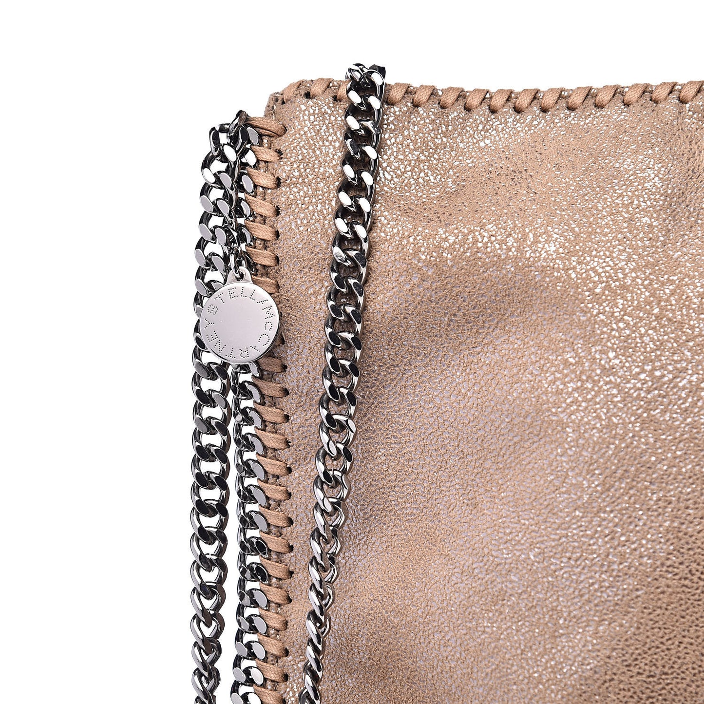 Shaggy Deer Falabella Flat Crossbody Beige