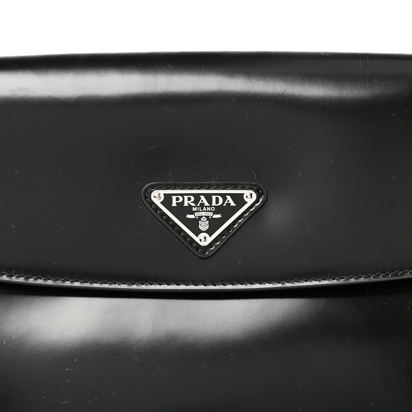 Spazzolato Cleo Flap Shoulder Bag Black