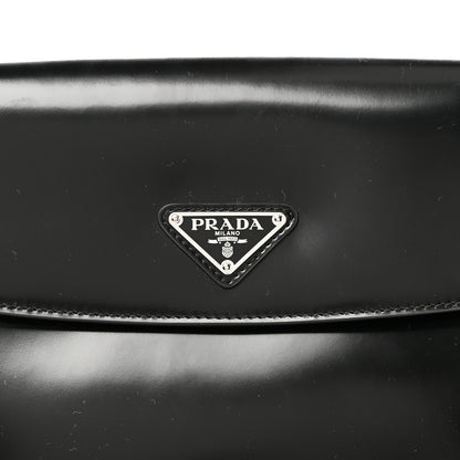 Prada Spazzolato Cleo Flap Shoulder Bag Black 7 of 10