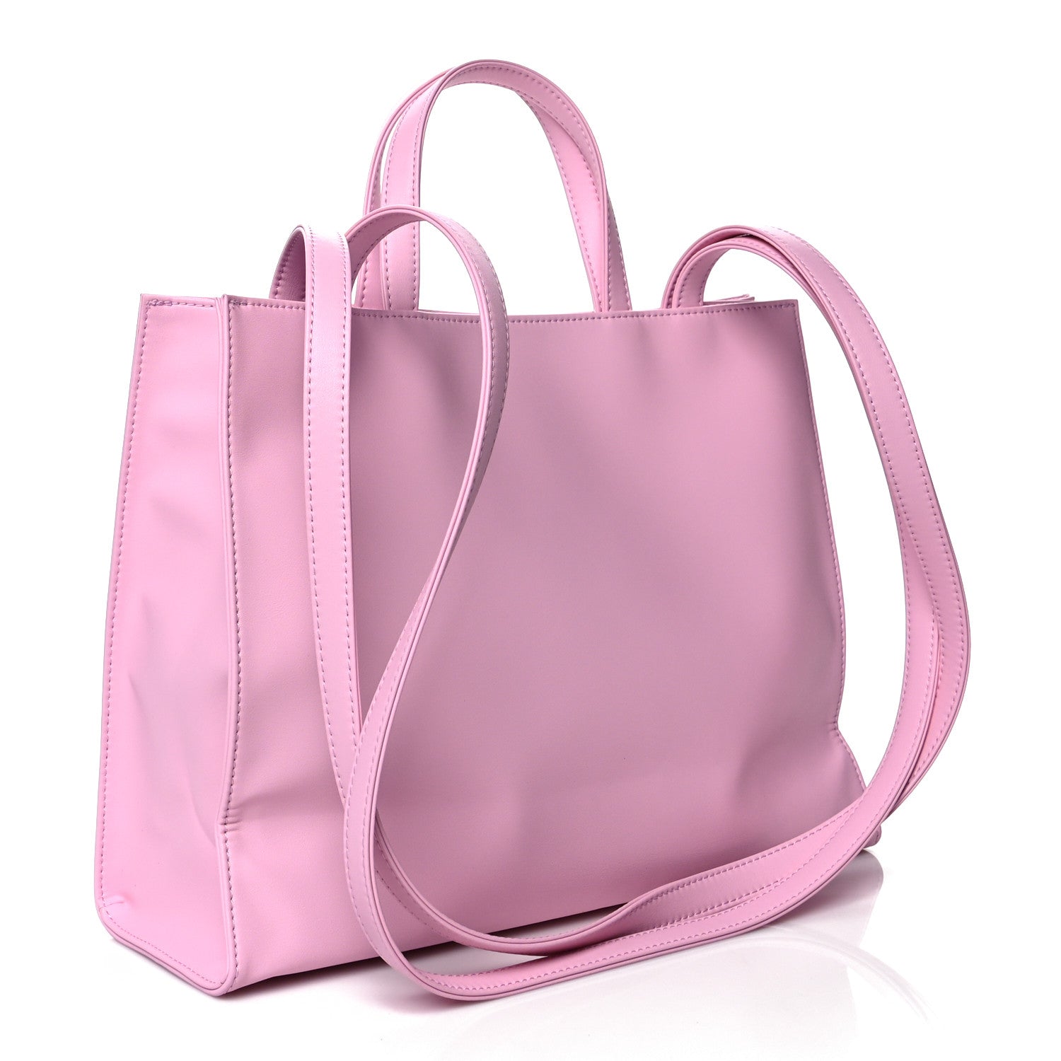 Telfar Vegan Leather Medium Shopping Bag Bubblegum 2 of 9