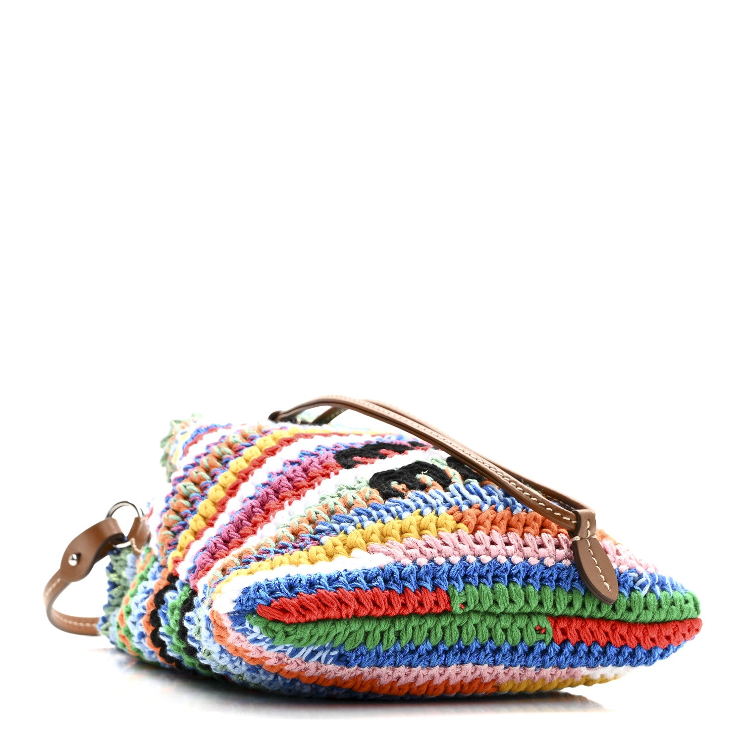 Miu Miu Fabric Crochet Drawstring Pouch Multicolor 4 of 9