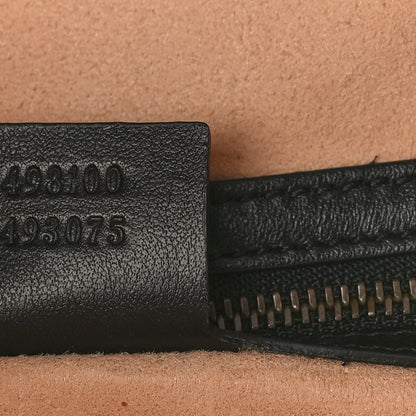 Gucci Calfskin Matelasse Sylvie Web Small GG Marmont Top Handle Shoulder Bag Black 7 of 9