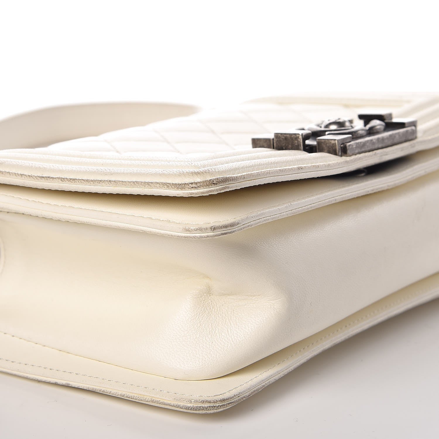 Chanel Lambskin Quilted Small Boy Flap Ivory 14 of 14