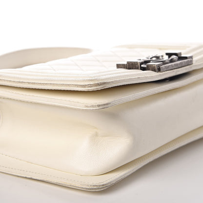 Chanel Lambskin Quilted Small Boy Flap Ivory 14 of 14