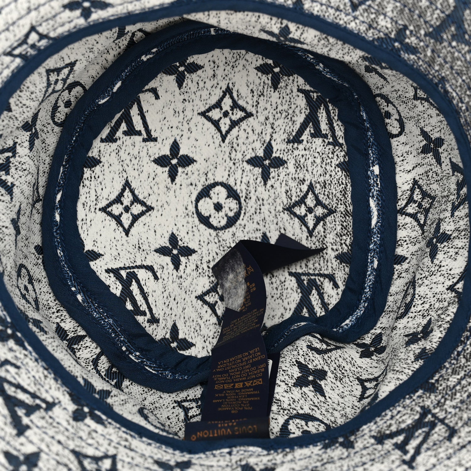 Louis Vuitton Monogram Denim Jacquard Bob Bucket Hat S Blue 7 of 8