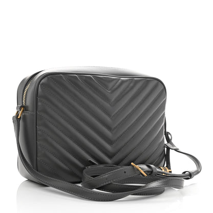 Saint Laurent Calfskin Matelasse Monogram Lou Camera Bag Dark Smog 3 of 8