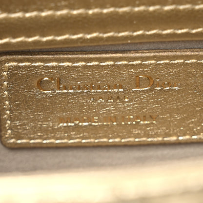 Christian Dior Metallic Lambskin Cannage Micro Lady D-Joy Gold 6 of 10