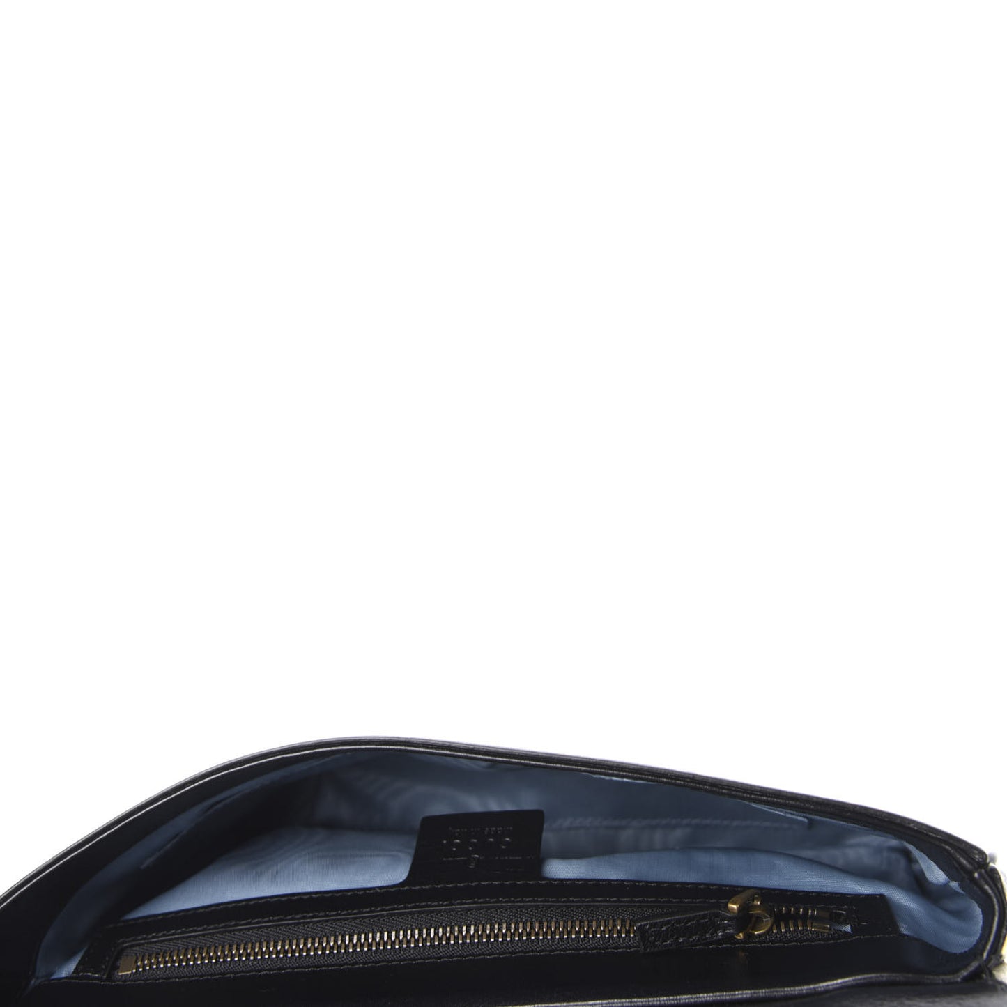 Calfskin Diagonal GG Medium Thiara Double Envelope Shoulder Bag Black White