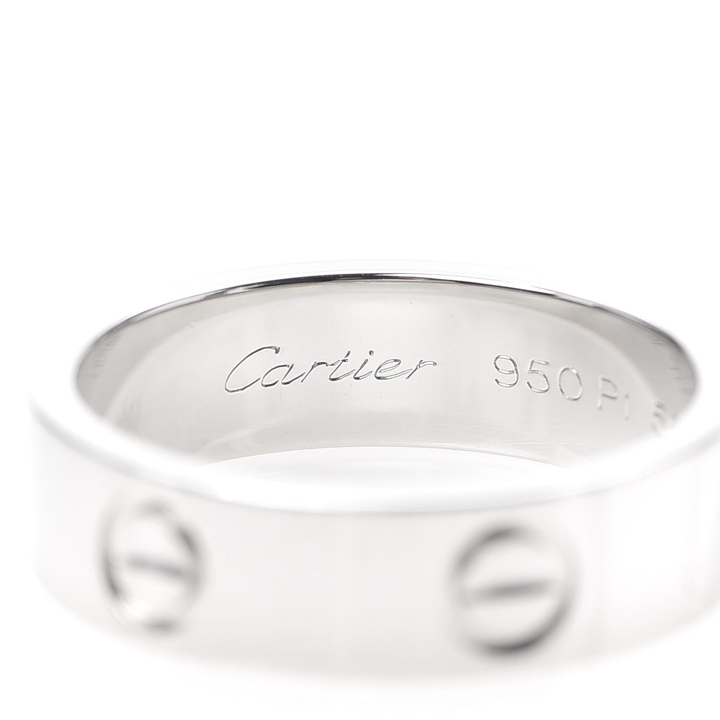 Platinum 5.5mm LOVE Ring 55 7.25