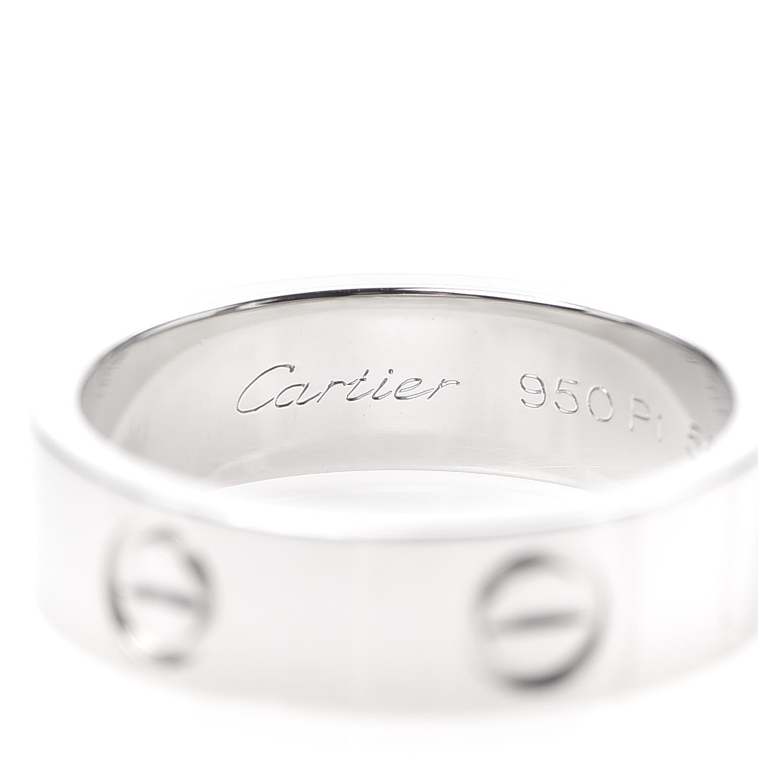 Cartier Platinum 5.5mm LOVE Ring 55 7.25 4 of 7