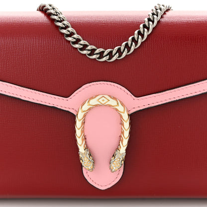 Gucci Azalea Calfskin Enamel Mini Dionysus Chain Wallet New Cherry Red Wild Rose Off White 9 of 11