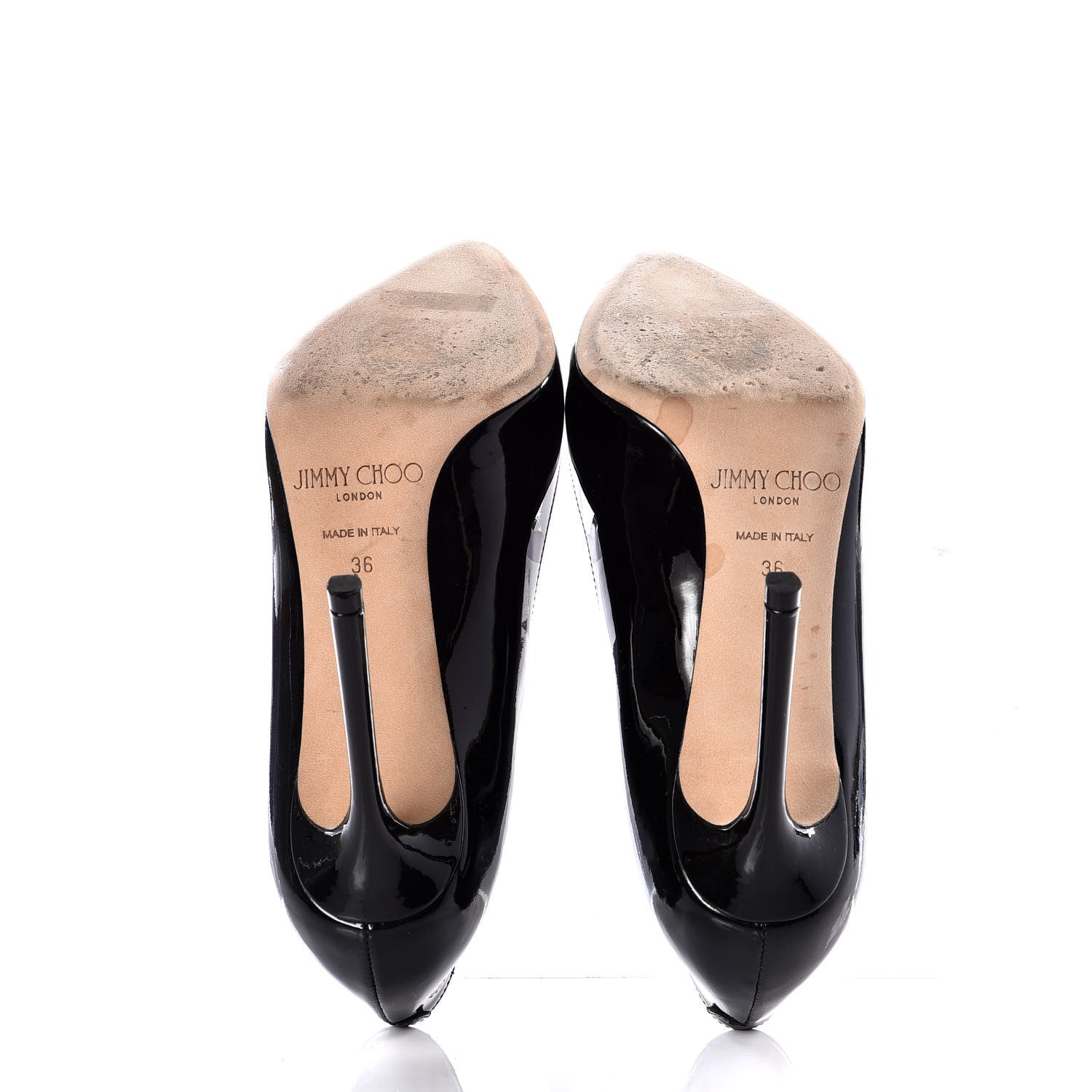 Jimmy Choo Patent Pointy Toe Romy 100 Pumps 36 Black 12 of 19