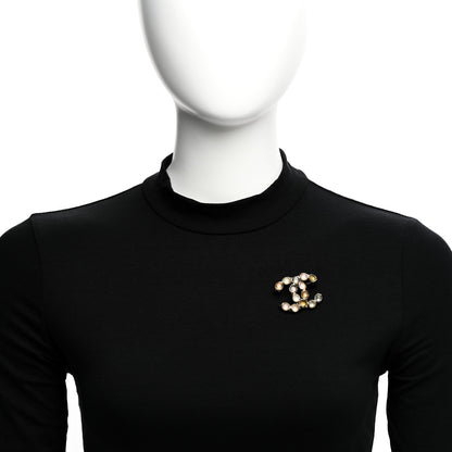 Chanel Poured Glass CC Brooch Gold Multicolor 2 of 4