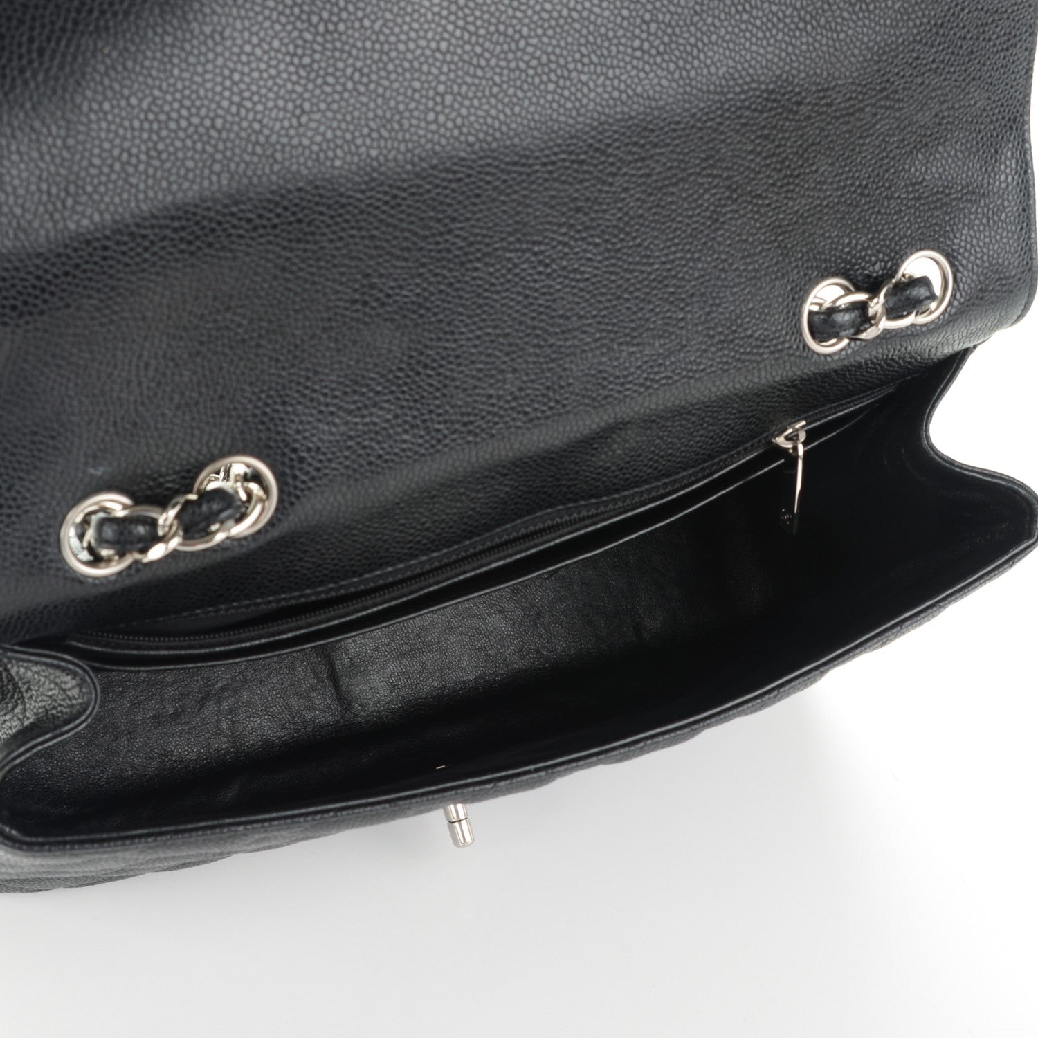 Chanel Caviar Quilted Jumbo Single Flap Black 5 of 7