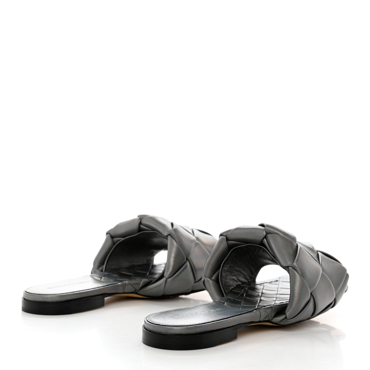 Bottega Veneta Laser Nappa Maxi Intrecciato Lido Flat Sandals 38 Oyster 4 of 8