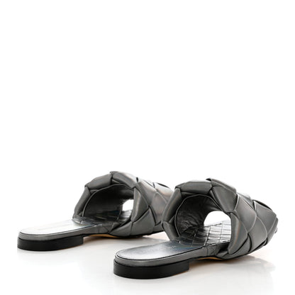 Bottega Veneta Laser Nappa Maxi Intrecciato Lido Flat Sandals 38 Oyster 4 of 8