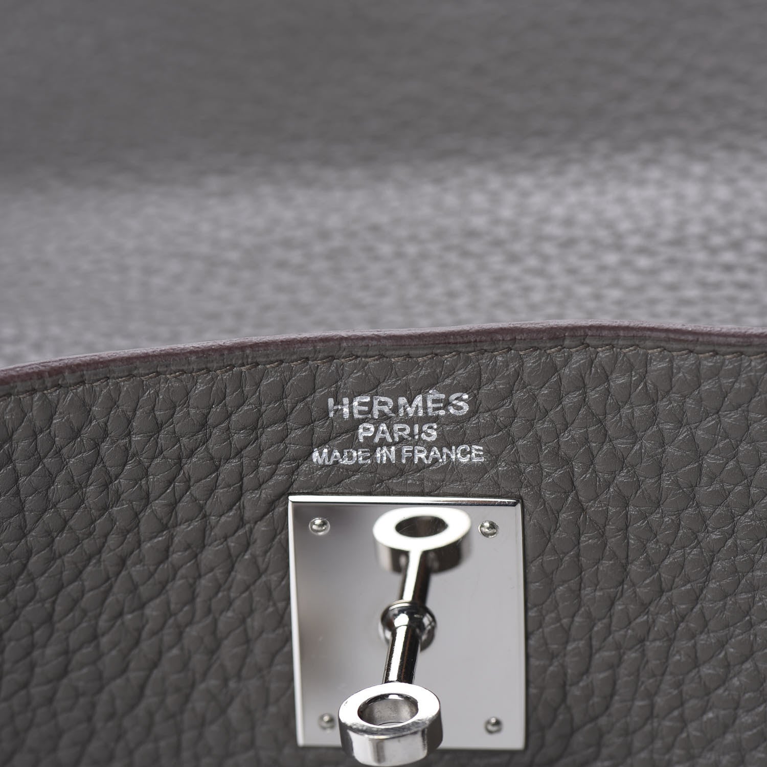 Hermes Taurillon Clemence Kelly Retourne 35 Etain 5 of 9