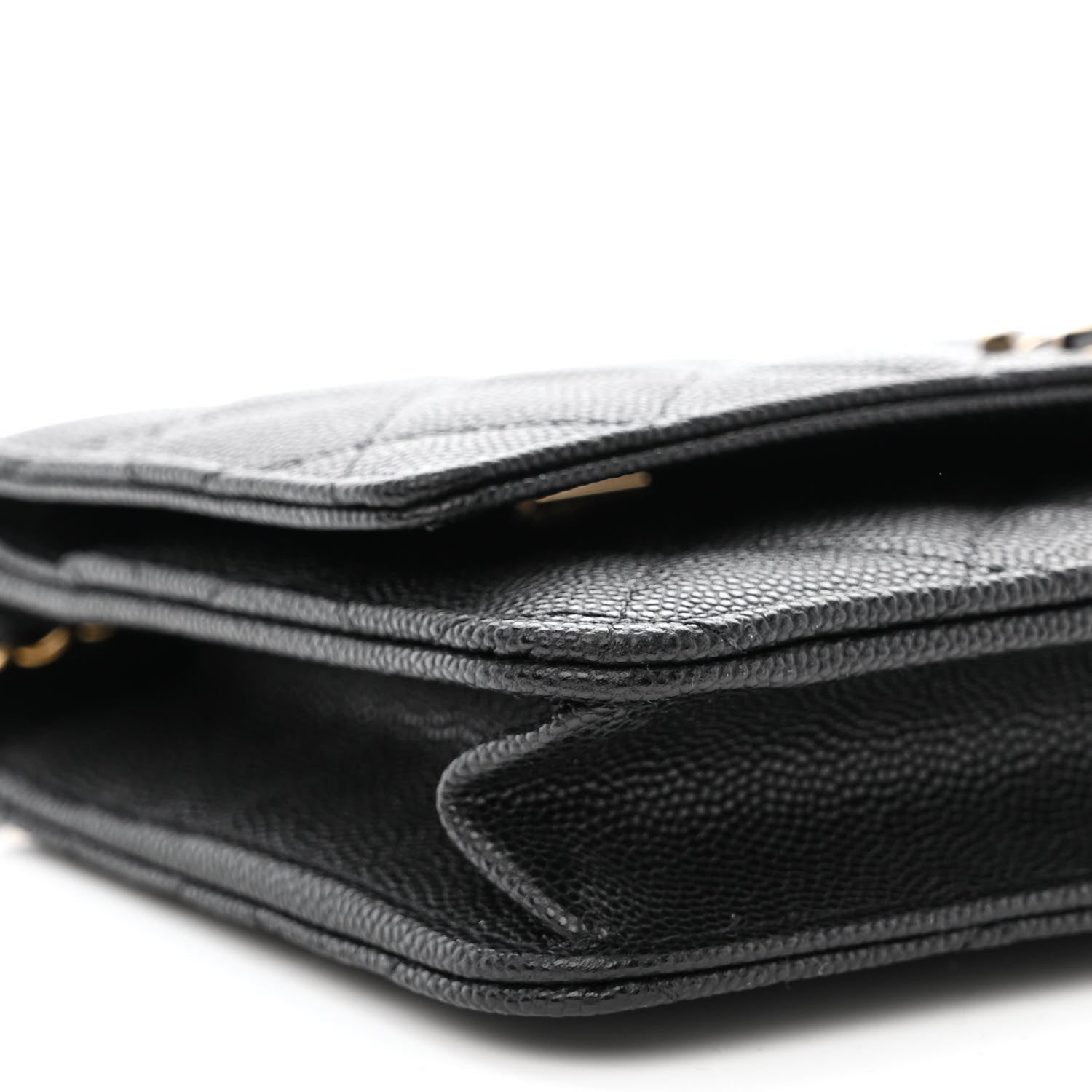Chanel Caviar Quilted Crystal Enamel CC Wallet On Chain WOC Black 10 of 12
