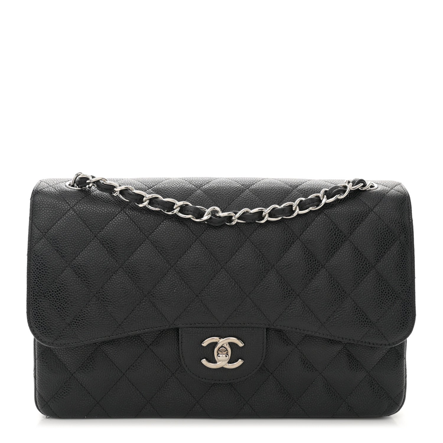 Chanel Caviar Quilted Jumbo Double Flap Black 1 of 10
