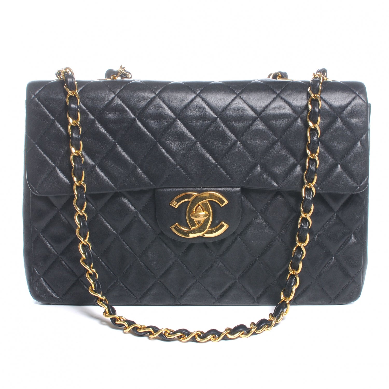 Chanel Lambskin XL Jumbo Flap Black 1 of 8