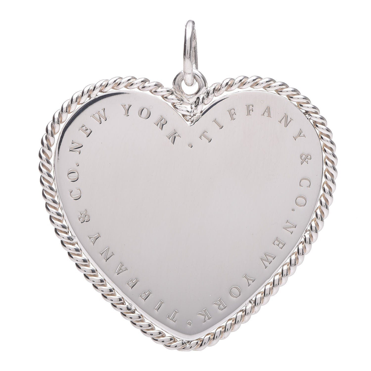 Tiffany Sterling Silver Medium Twist Heart Charm 1 of 4