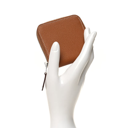 Hermes Epsom Silk'in Coin Purse Gold 2 of 8