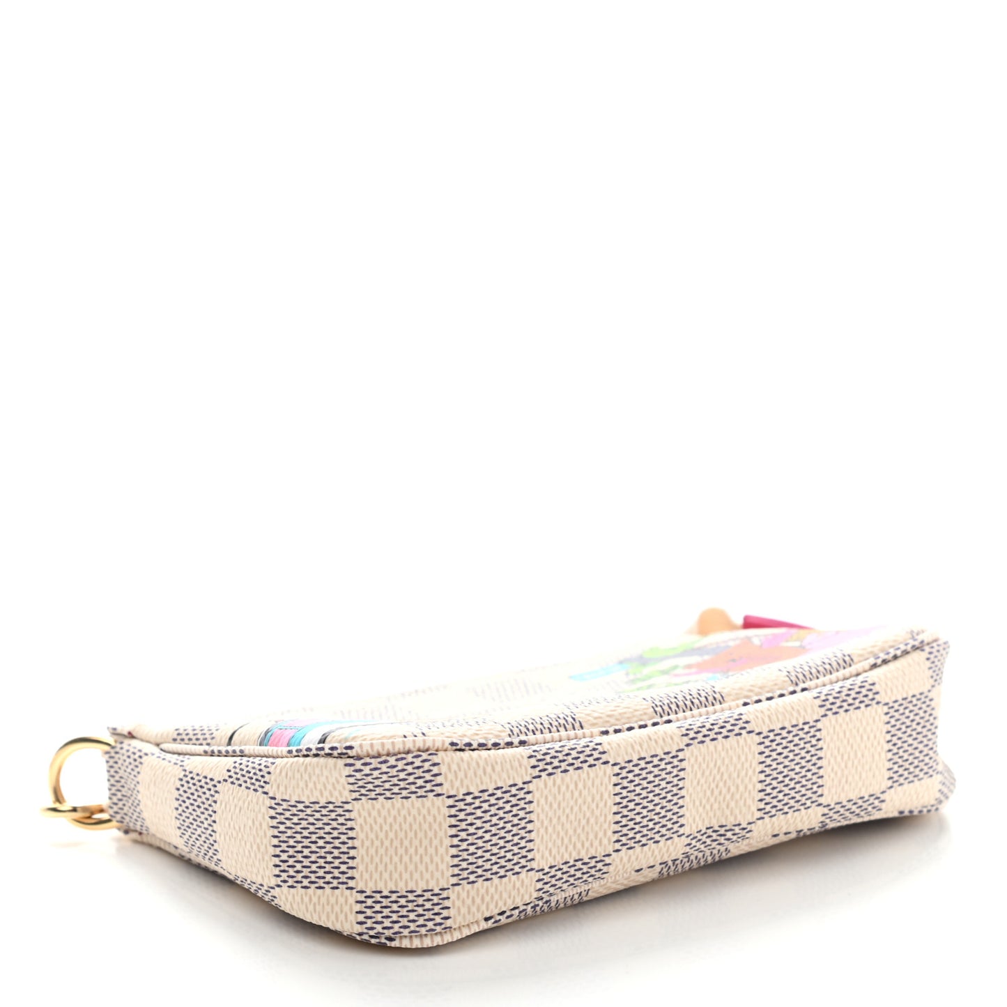 Damier Azur 2021 Christmas Animation Hollywood Mini Pochette Accessories Fuchsia