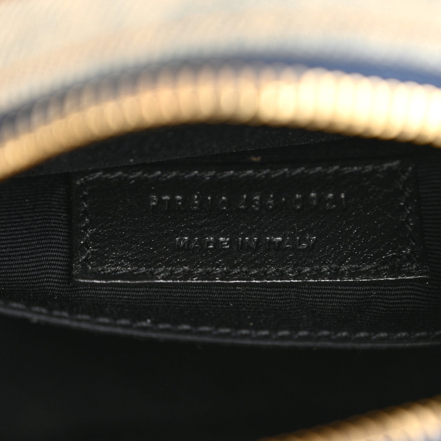 Denim Quilted Monogram Round Crossbody Bag Rodeo Blue