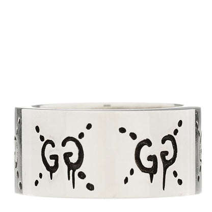 Gucci Sterling Silver GucciGhost Hamlet Skull Ring 48 4.5 3 of 5