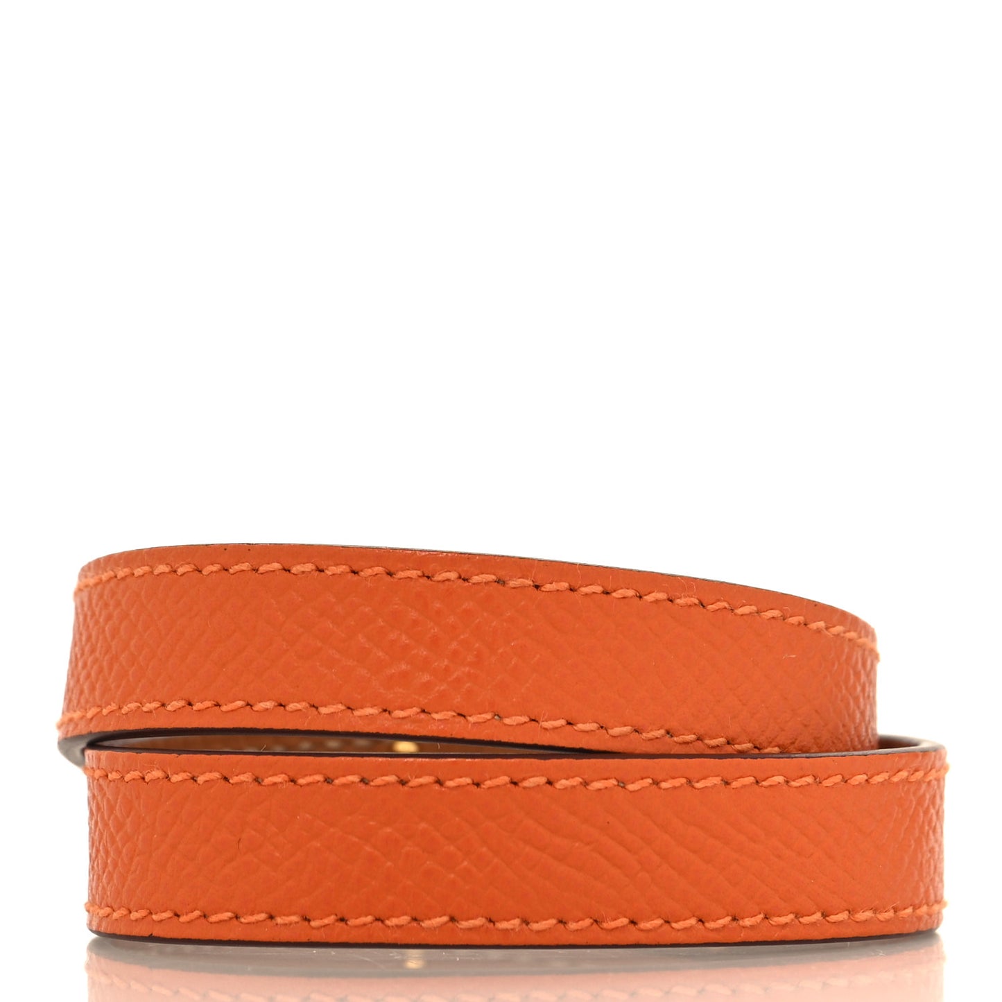 Epsom Kelly Double Tour Bracelet S Orange