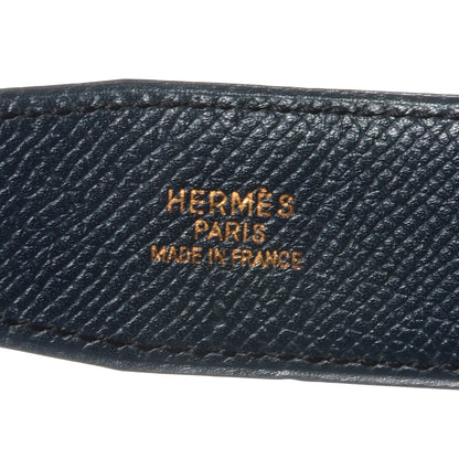 Hermes Courchevel Reversible Constance 32mm H Belt Jaune and Indigo 70 5 of 6