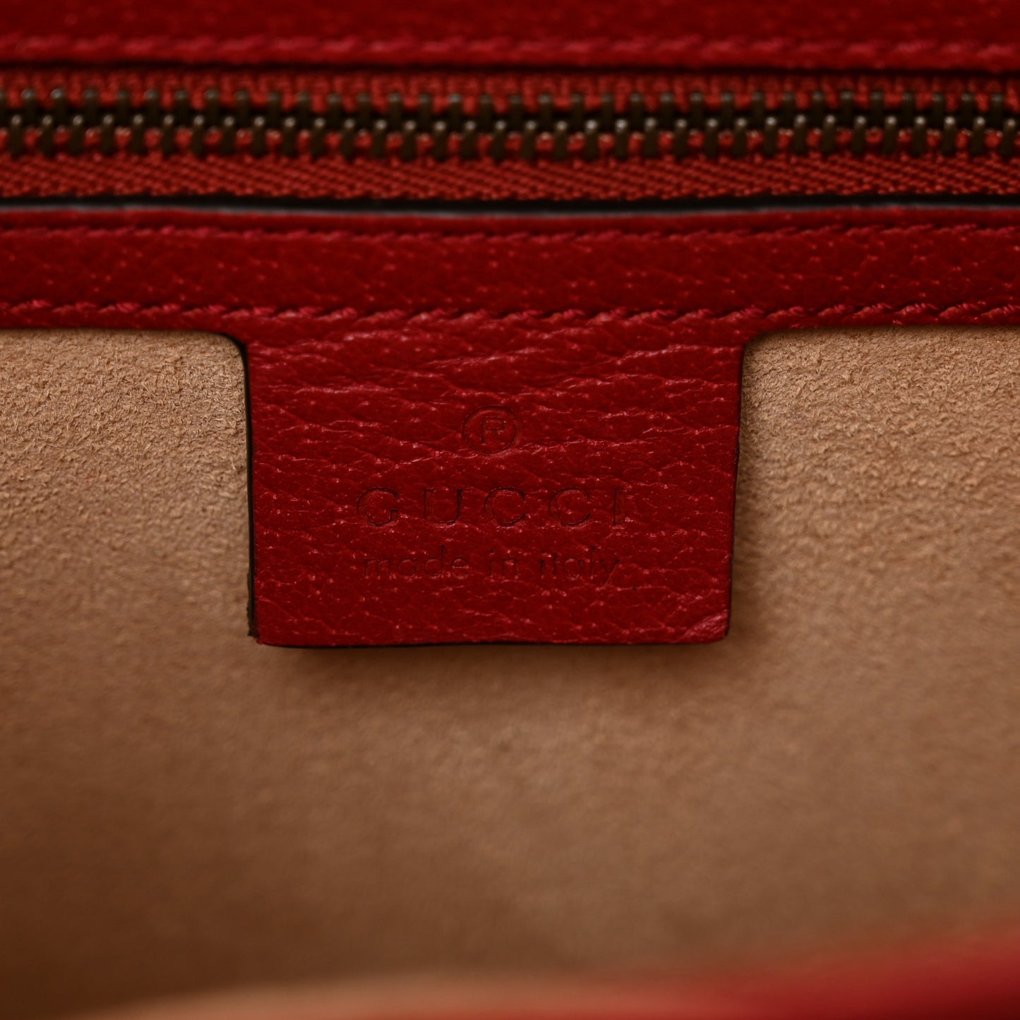 GG Supreme Monogram Small Queen Margaret Top Handle Bag Red
