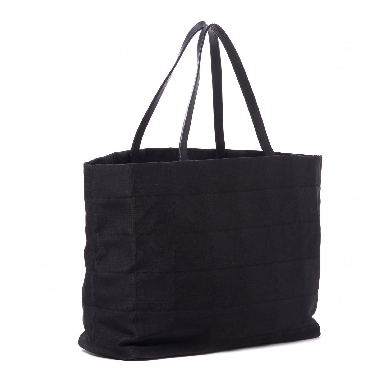 Nylon Large Travel Tote Black
