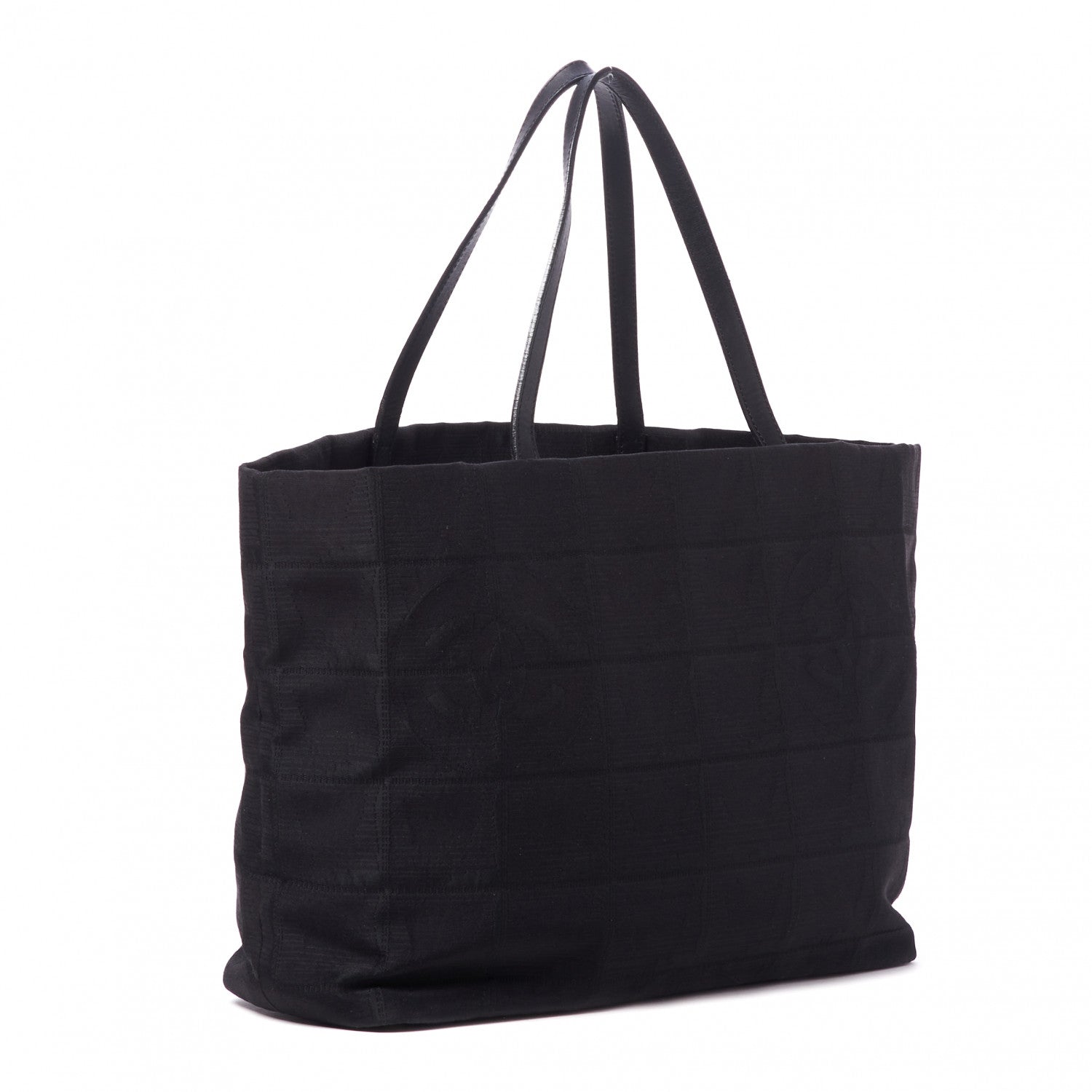Chanel Nylon Large Travel Tote Black 3 of 10