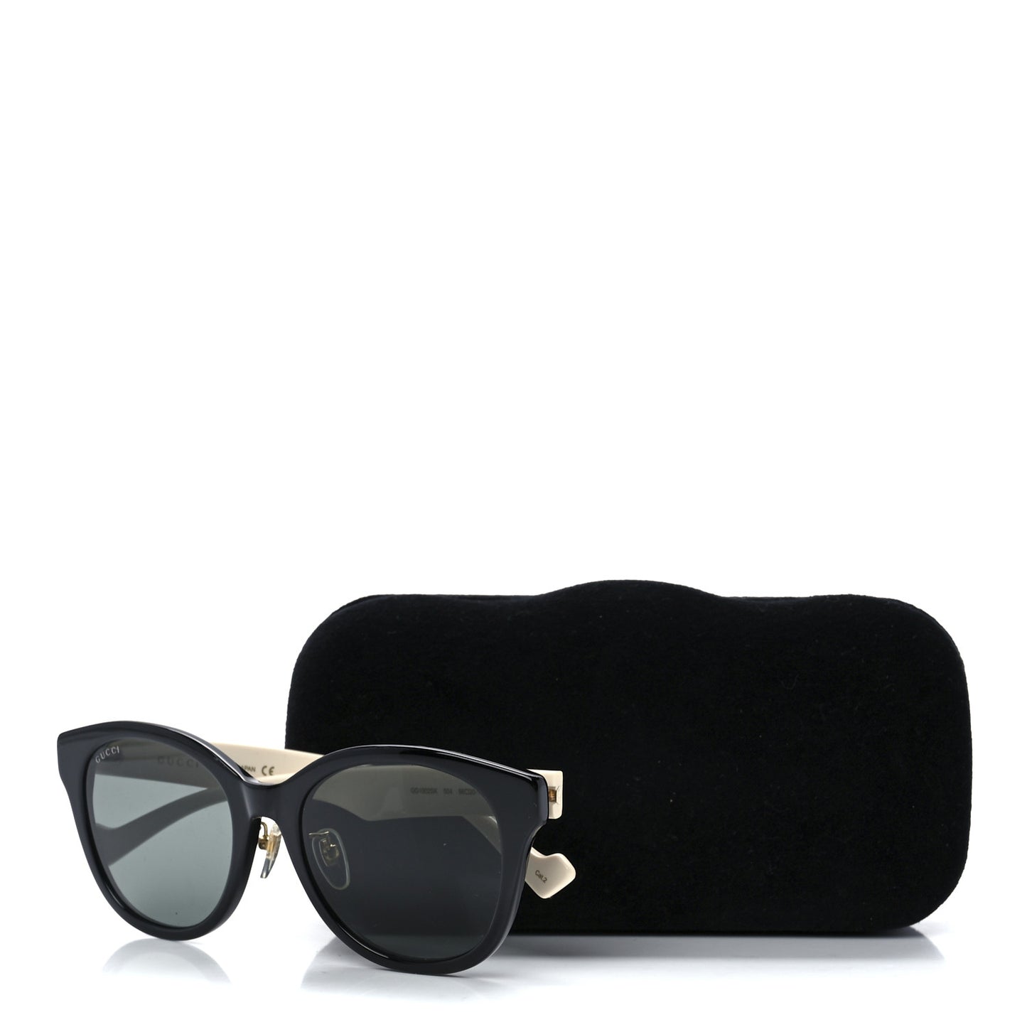 Acetate Square Frame Sunglasses GG1000SK Black White