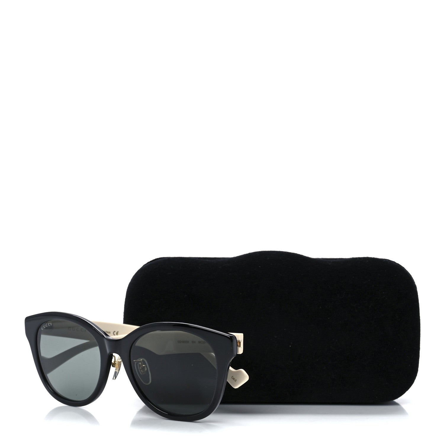 Gucci Acetate Square Frame Sunglasses GG1000SK Black White 9 of 9