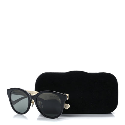 Gucci Acetate Square Frame Sunglasses GG1000SK Black White 9 of 9