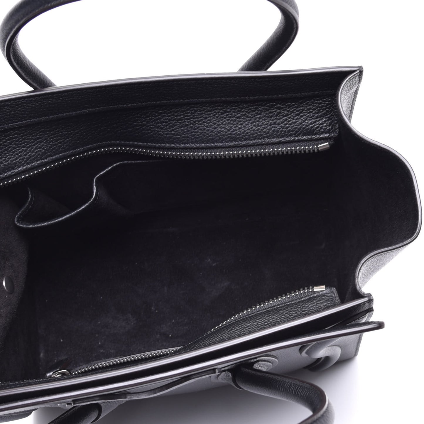 Drummed Calfskin Micro Luggage Black