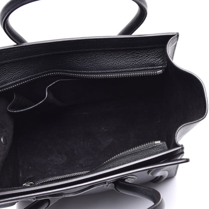 Celine Drummed Calfskin Micro Luggage Black 5 of 8