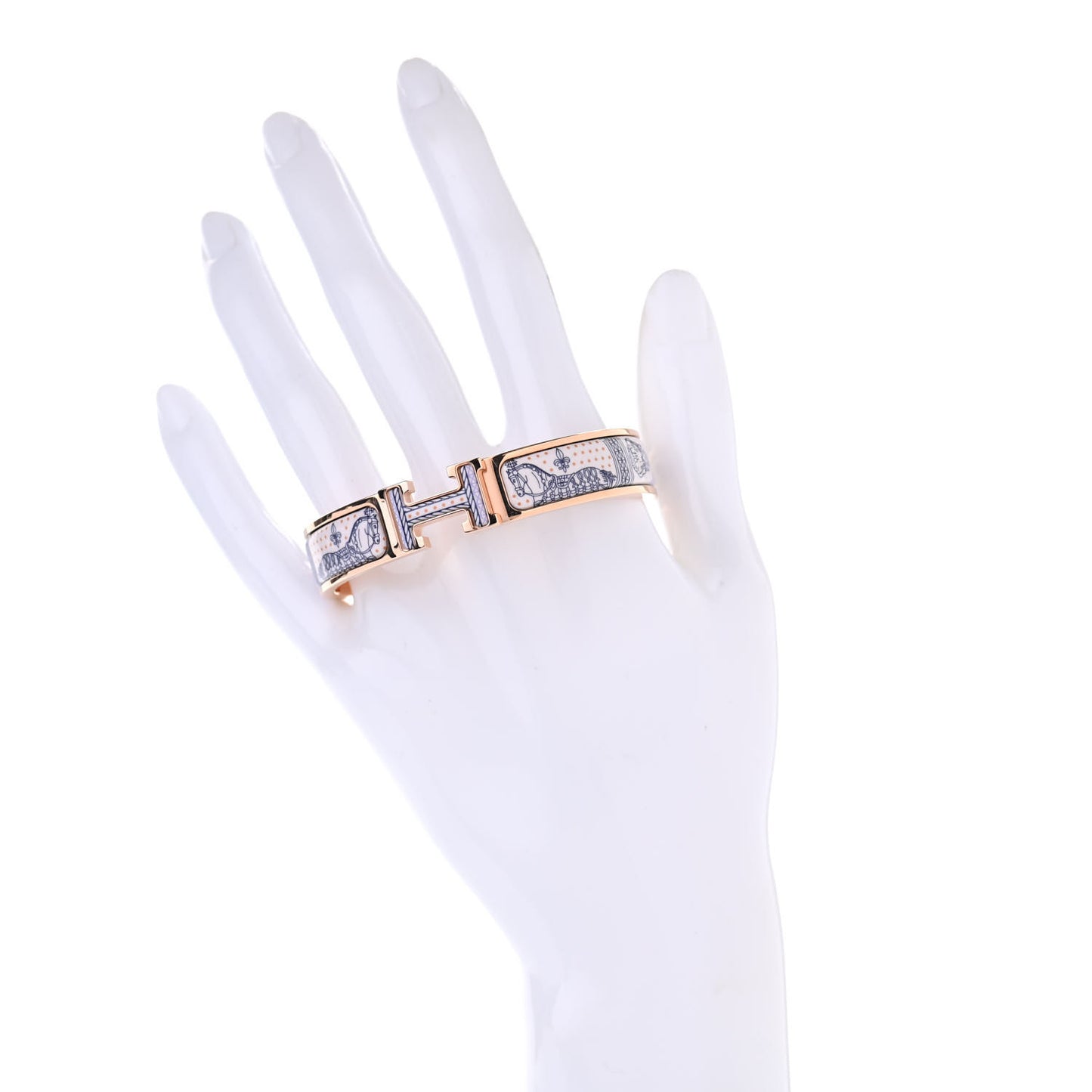 Enamel Narrow Grand Apparat Remix Multico Clic Clac H Bracelet PM Lilas