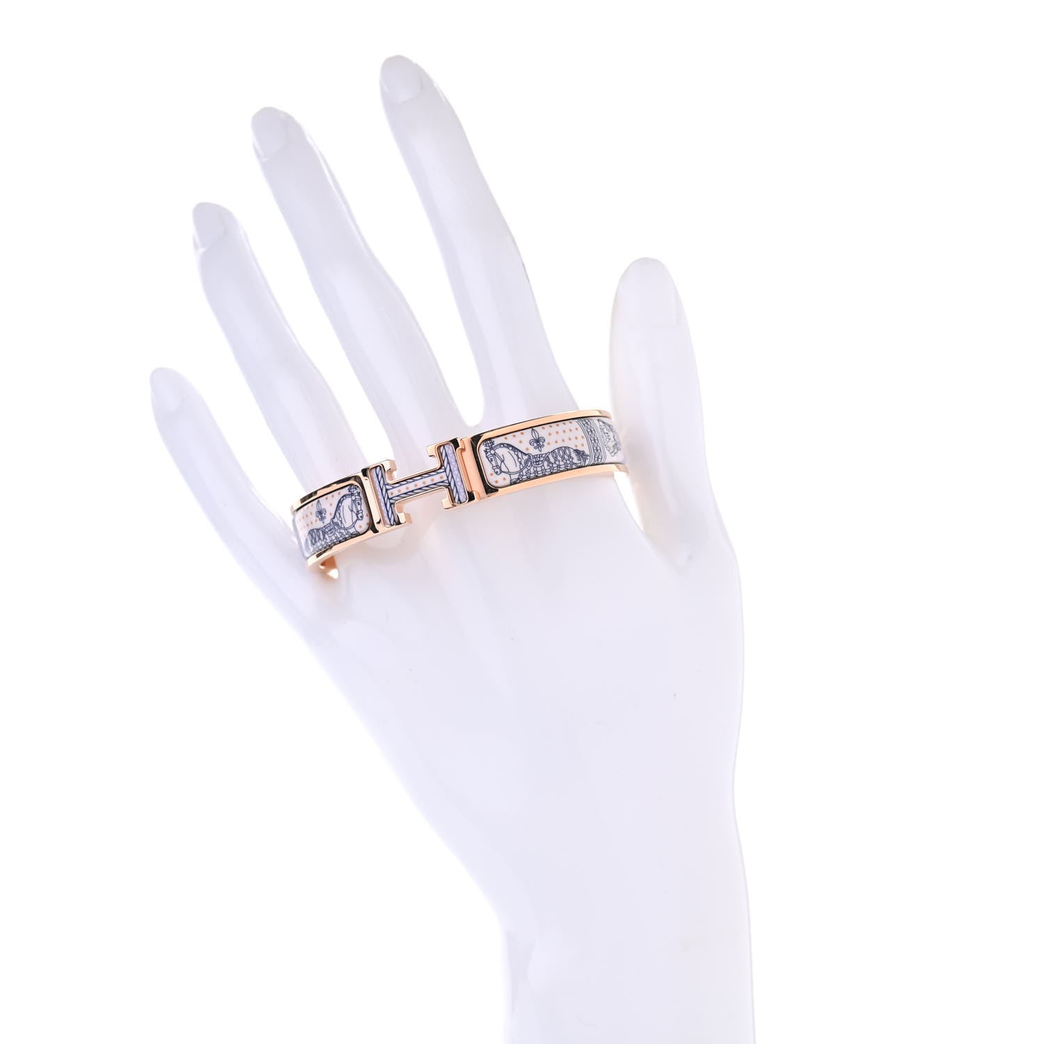 Hermes Enamel Narrow Grand Apparat Remix Multico Clic Clac H Bracelet PM Lilas 2 of 6
