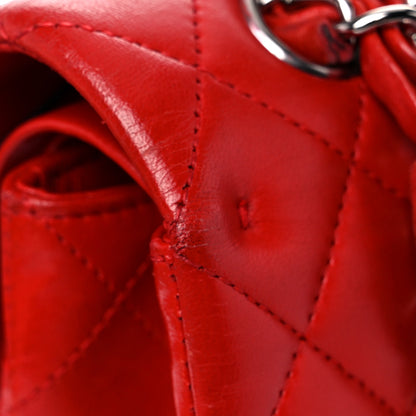 Chanel Lambskin Quilted Medium Double Flap Red 24 of 25