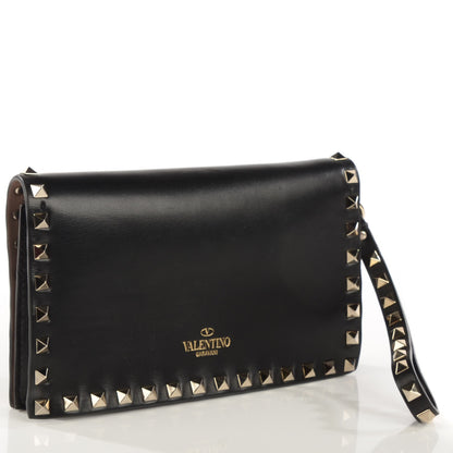 Valentino Garavani Nappa Small Rockstud Wristlet Clutch Black 3 of 7