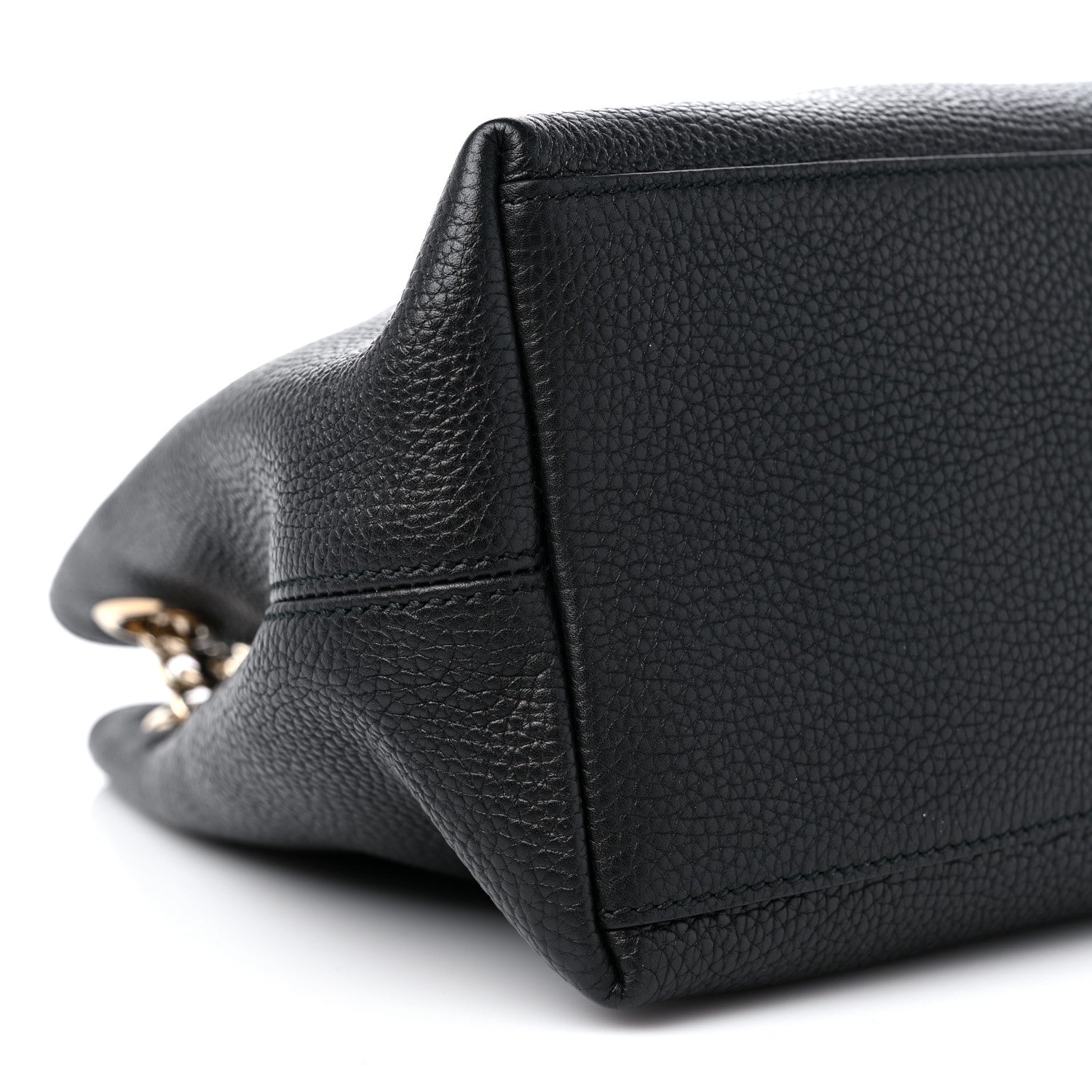 Gucci Pebbled Calfskin Medium Soho Chain Shoulder Bag Black 8 of 9
